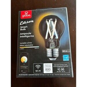 NEW Vintage Filament Tunable White Light Bulb LED Globe Electric Wi-Fi Smart60W